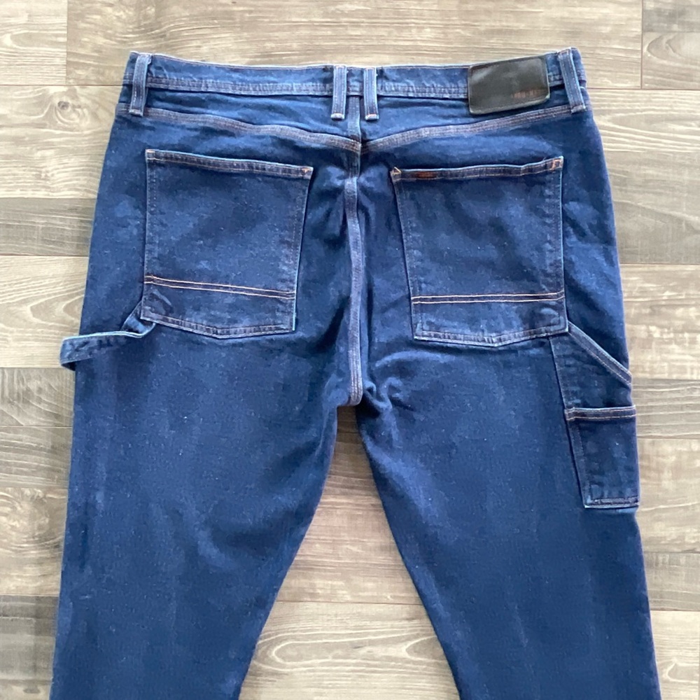 38x30 Iron Made Utility Pocket Carpenter Jeans Men’s Blue Denim Stretch 311423
